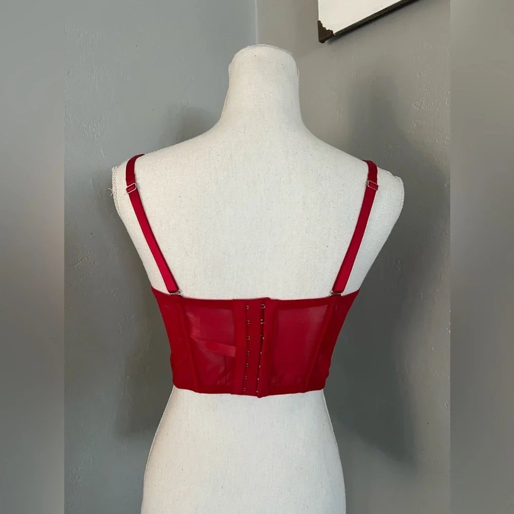 Victoria's Secret Dream Angels Cupped Bow Boned Bra Top size 36C